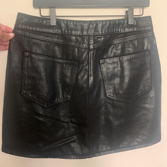 NWT Paige Jamine Zip Front Sparkle Coat Mini Skirt - Picture 6 of 9